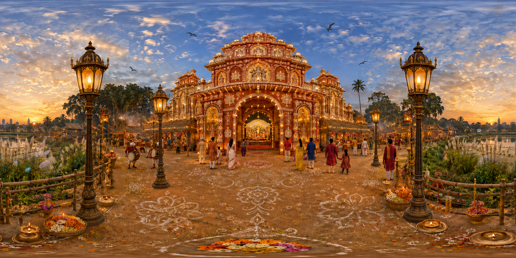 The panoramic Durga Puja world waiting beyond the cinematic entrance